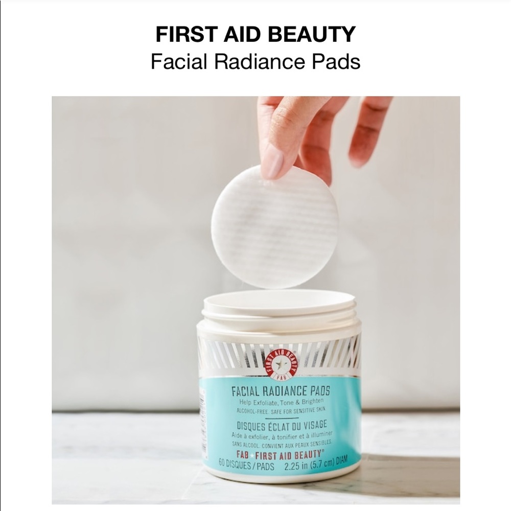 First aid facial radiance pads